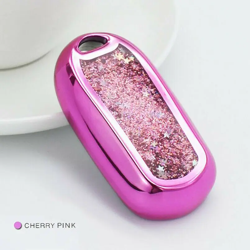 

Car TPU Sequins Quicksand Key Case Cover For Buick New Encore Envision GL6/GL8