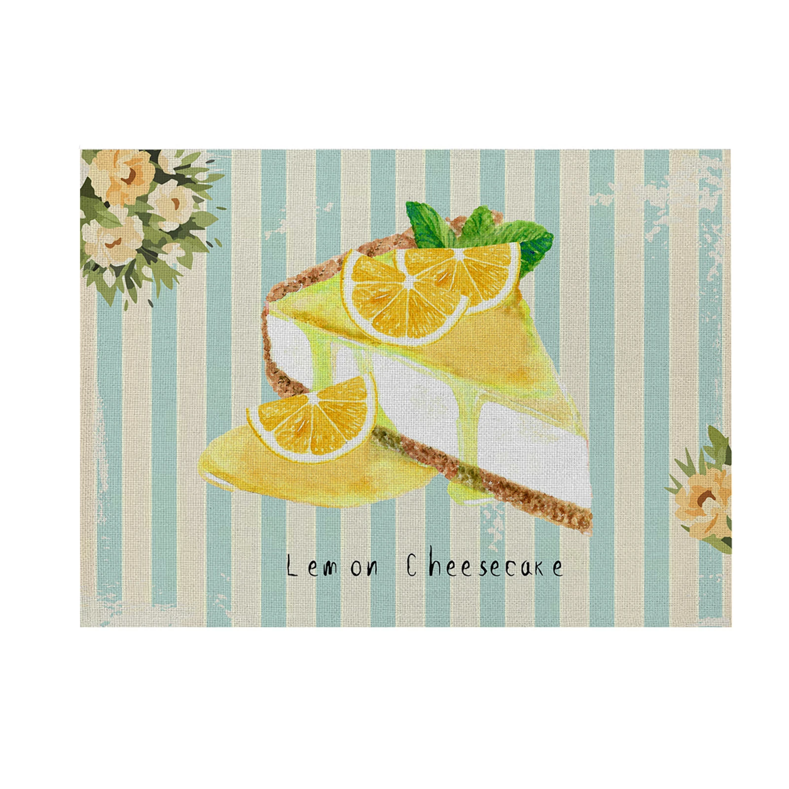 

Kitchen Placemat Afternoon Tea Dessert Table Mat Dining Table Mats Drink Coasters Western Pad Cotton Linen Cup Mat Desk Decor