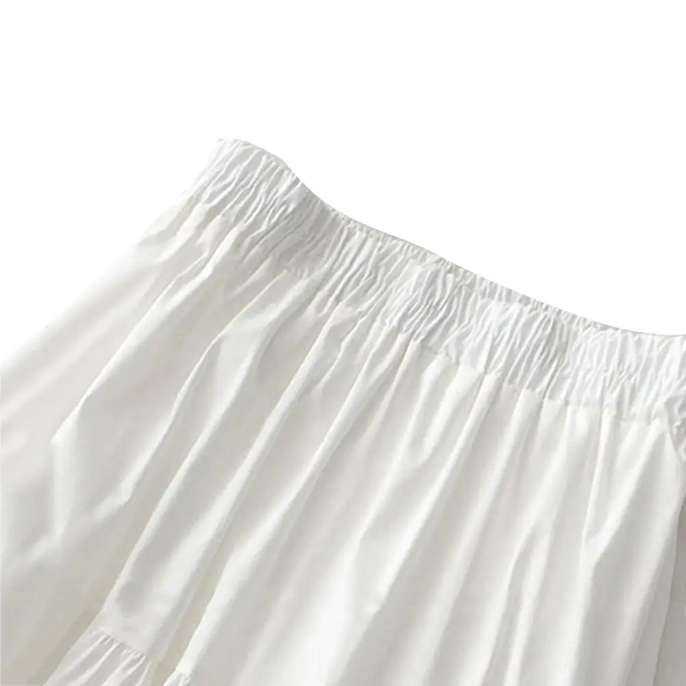 

Fashion Women Skirts A Line Pleated Tulle Elastic High Waist Party Long Maxi Skirt Summer Female White Long Skirt Streetwear