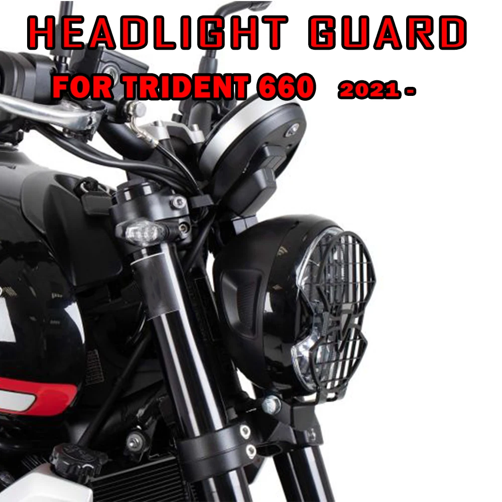 

Headlight Guard Protector fit for Trident 660 2021 New Black Aluminum Guard Cover Head Light Explosion-proof Protection Grill