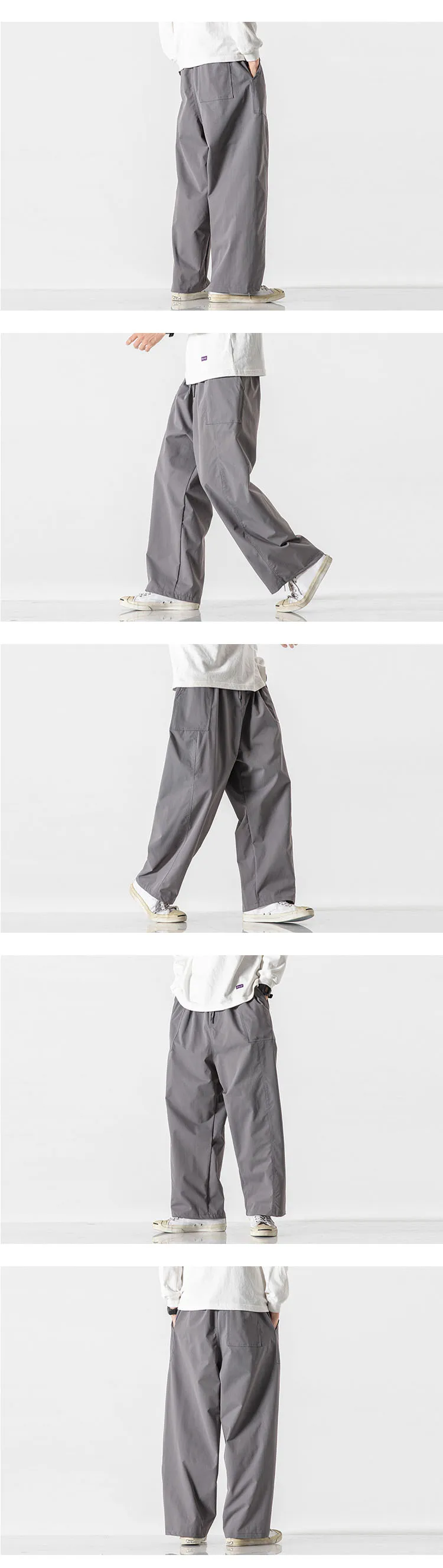 

Men's Pants White/Black Men's Loose Denim Pants Streetwear Men's Casual Pants GE20 size36-44