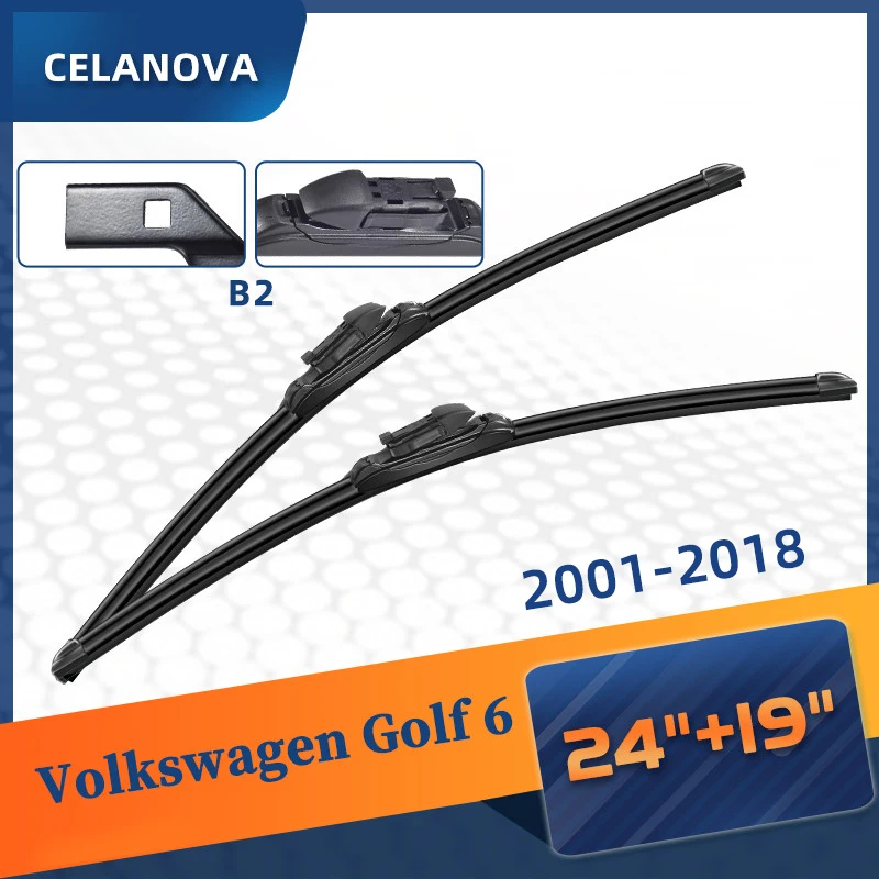 

Windshield Wiper Blade For Volkswagen For VW For Jetta 6 2011-2018 2012 2013 2014 Frameless Windscreen Rubber Wipers 24"+19"