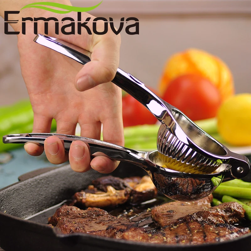 ERMAKOVA сверхмощный ручной пресс соковыжималка цинковый сплав для лимона оранжевый