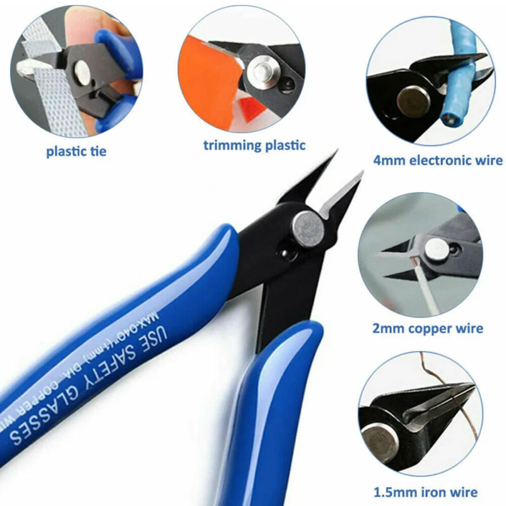 

5pcs Wire Snips Pliers Diagonal Cutting Flush Side Cutter High Quality