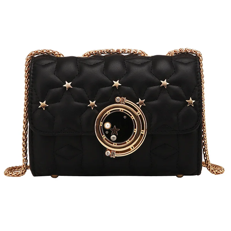 

Diamond Lattice Chain Shoulder Bag Fashion Star Style Cross Body Messenger Bags For Women Female Handbag New Design Ladies Flap