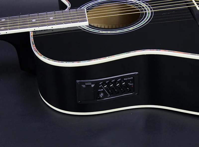 Акустическая/электрическая коробка 40/41 дюйма для концерта 6 струнная гитара Basewood