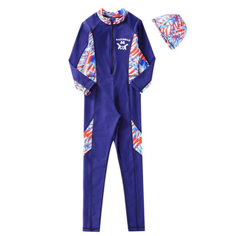 Спортивный купальник для детей 2020 Летний Новый унисекс с длинным рукавом