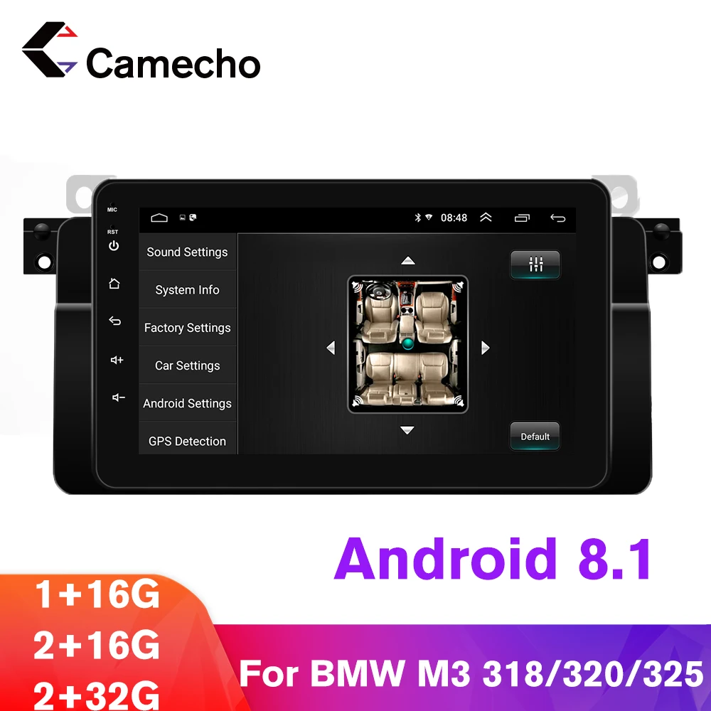 Автомагнитола Camecho 2 Din на платформе Android 8 1 для bmw автомобильный мультимедийный