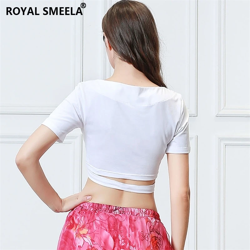 Белый укороченный топ для взрослых сексуальные топы танца живота Повседневная