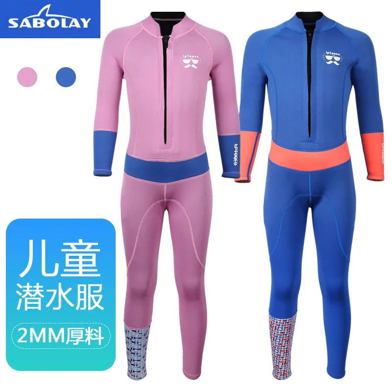 

2MM Neoprene Kids Wetsuits Girls Boys Swimsuit One Piece Diving Suit Surfing Children Spearfishing Triathlon roupa de mergulho