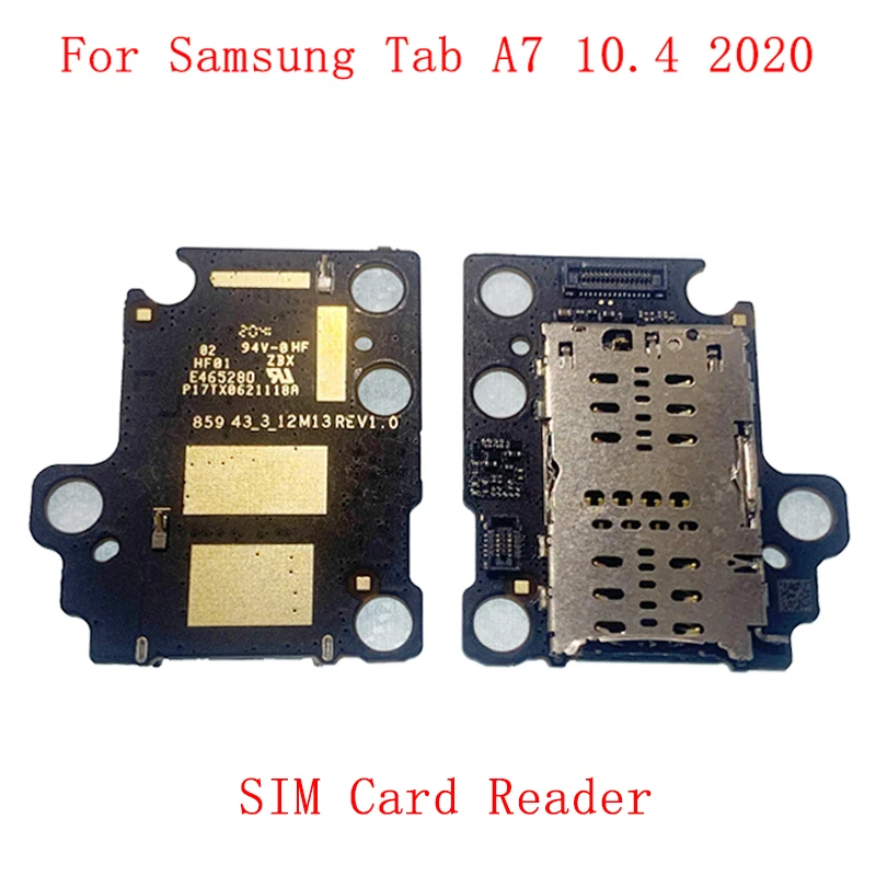 

Sim Card Reader Holder Pins Tray Slot Part For Samsung Tab A7 10.4 2020 T500 T505 Memory SD Card Reader Flex Cable Spare parts