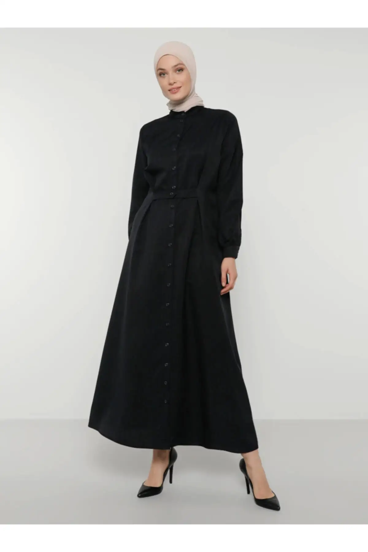 

Мусульманские, исламские женщины сквозное отверстие кнопка платье повседневные стильные модные из Турции