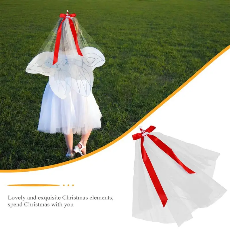 

Фата свадебная с гребнем и бантом, Тюлевая короткая мини-шляпа невесты, 1 шт.