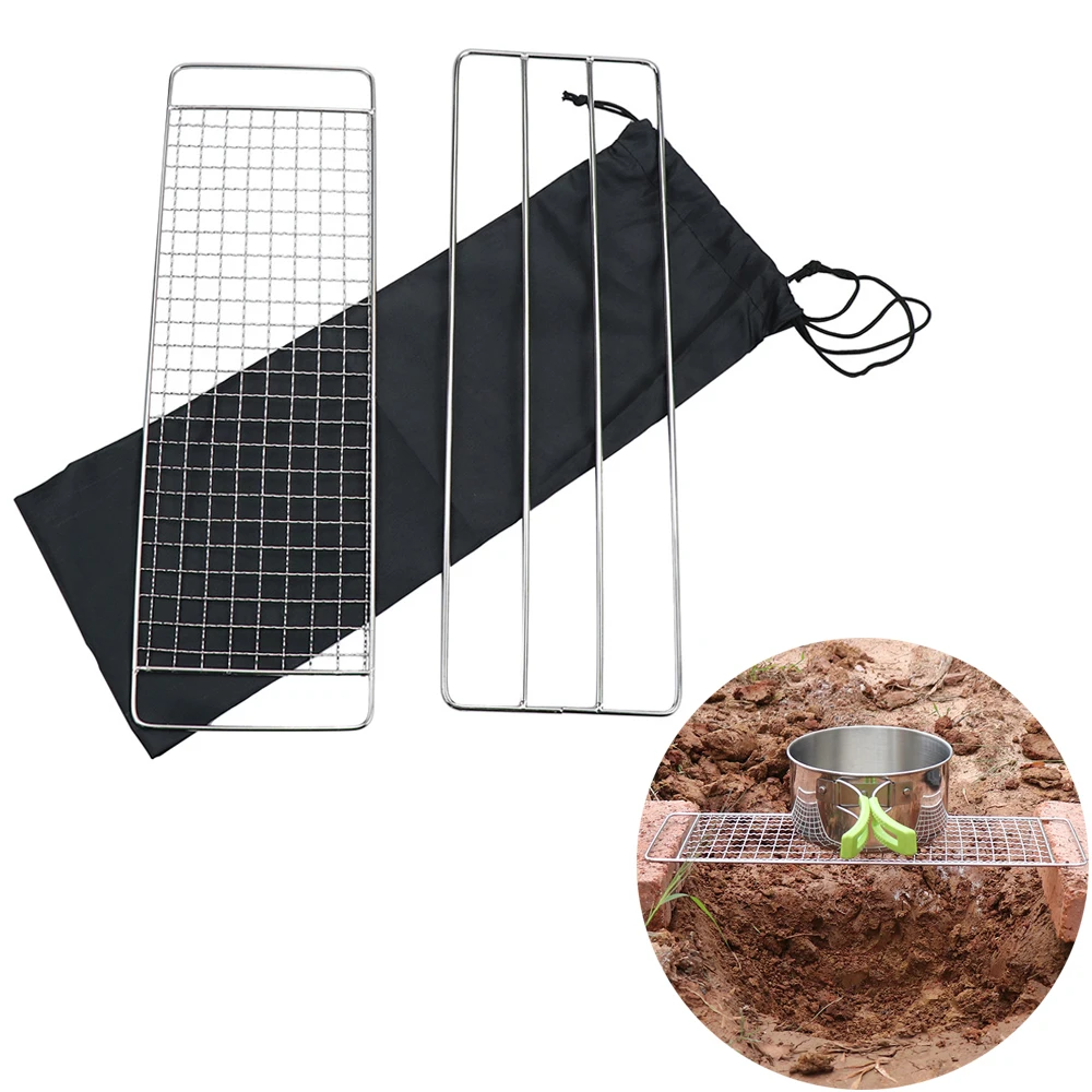 

Решетка из нержавеющей стали для кемпинга, сетка для барбекю, портативная решетка для кемпинга, кухни, приготовления пищи, барбекю, походов