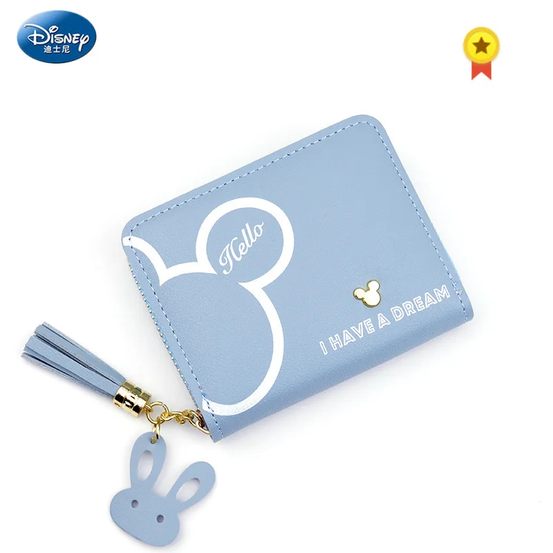 Женский маленький кошелек Микки на молнии с кисточками женские кошельки и