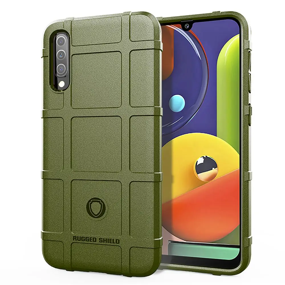 300pcs Rugged Shield Capa Soft Silicone Armor Shockproof Phone Cases For Samsung Galaxy A50s A50 A41 A40s A40 A31 Matte Cover | Мобильные