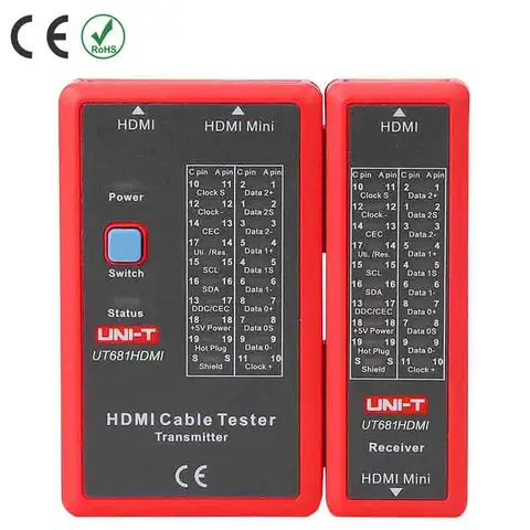 Тестер кабеля UNI-T UT681L/UT681C/UT681HDMI; Проверка телефонной линии/сетевой линии/инструмент для ремонта кабеля Ethernet BNC HDMI