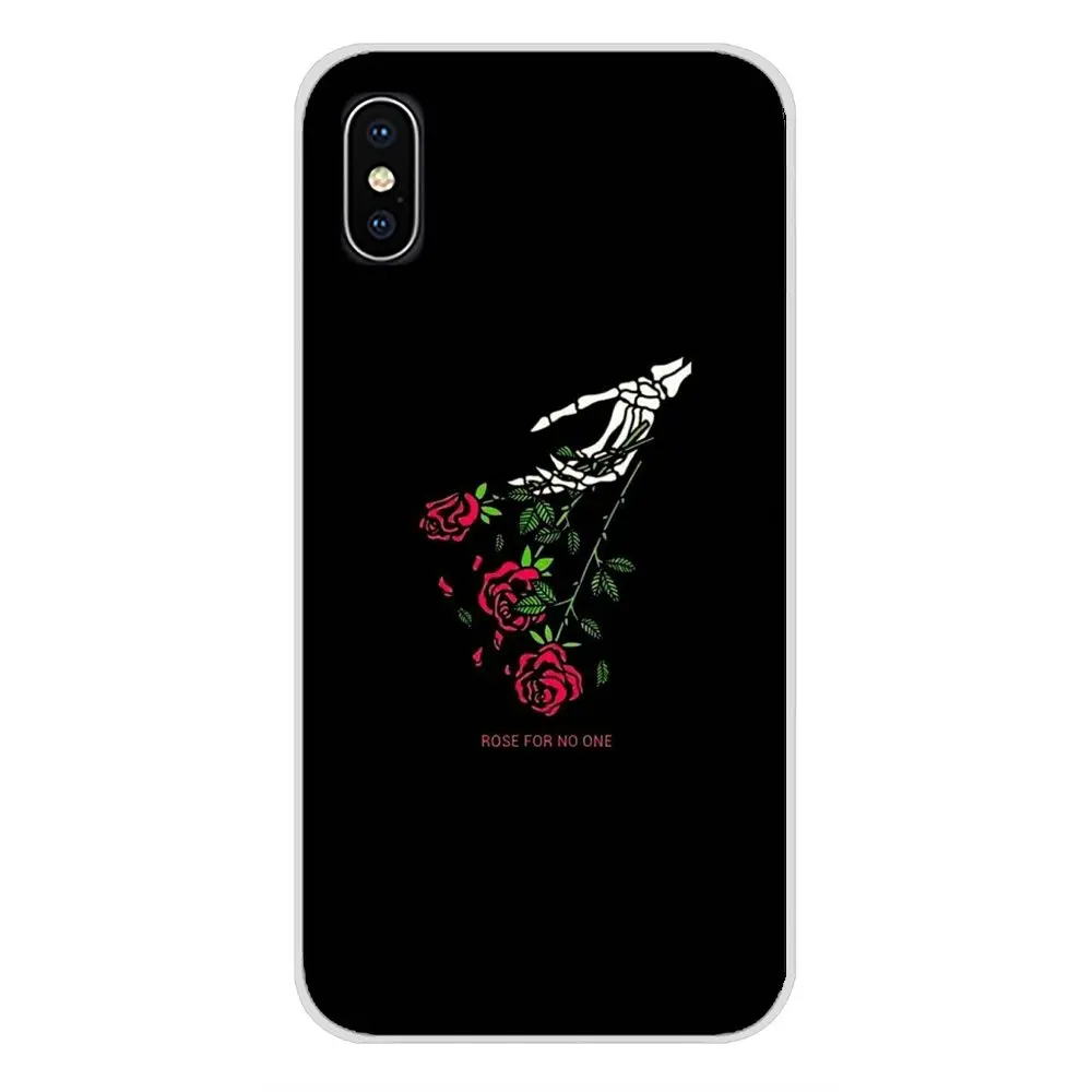 Силиконовый чехол для телефона Xiaomi Redmi Note 3 4 5 6 7 8 Pro Mi Max Mix 2 2S Pocophone F1 роза Скелет