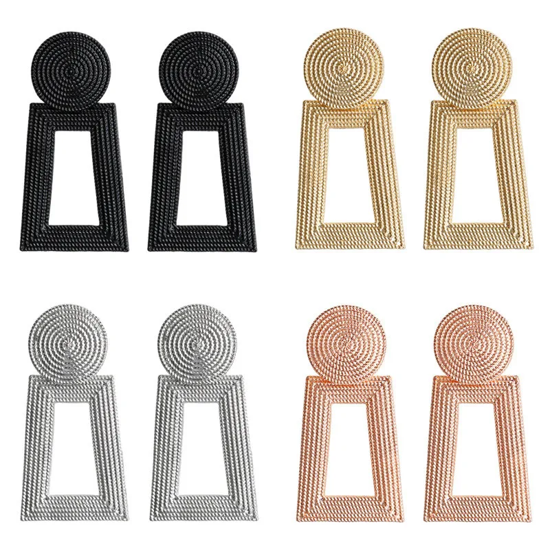 LETAPI модные золотые серьги капли для женщин крупные геометрические металлические