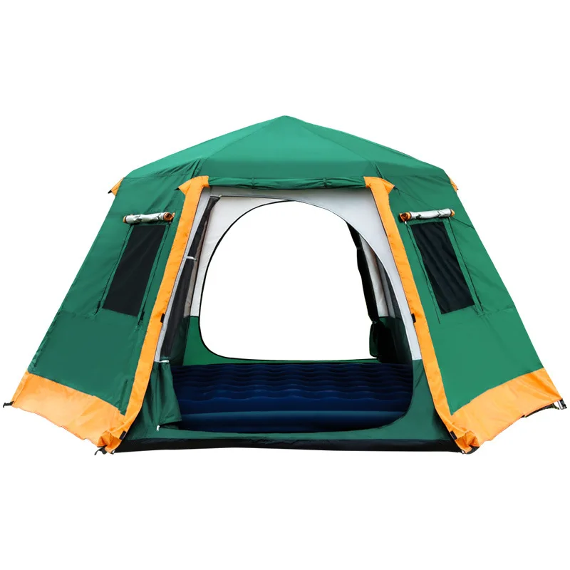 

Ultralarge Automatic 5-8 Person Use Double Layer Windproof Outdoor Camping Party Tent Large Gazebo Barraca Sun Shelter Carpas