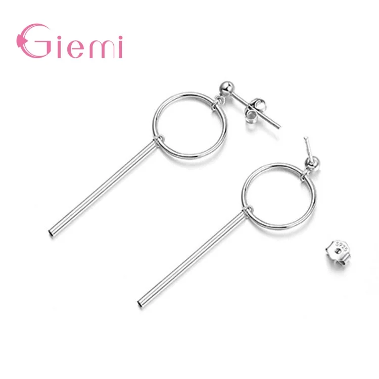 

925 Sterling Silver Trendy Stud Earrings For Women Girls Trendy 2021 Fashion Jewelry Best Friend Gift