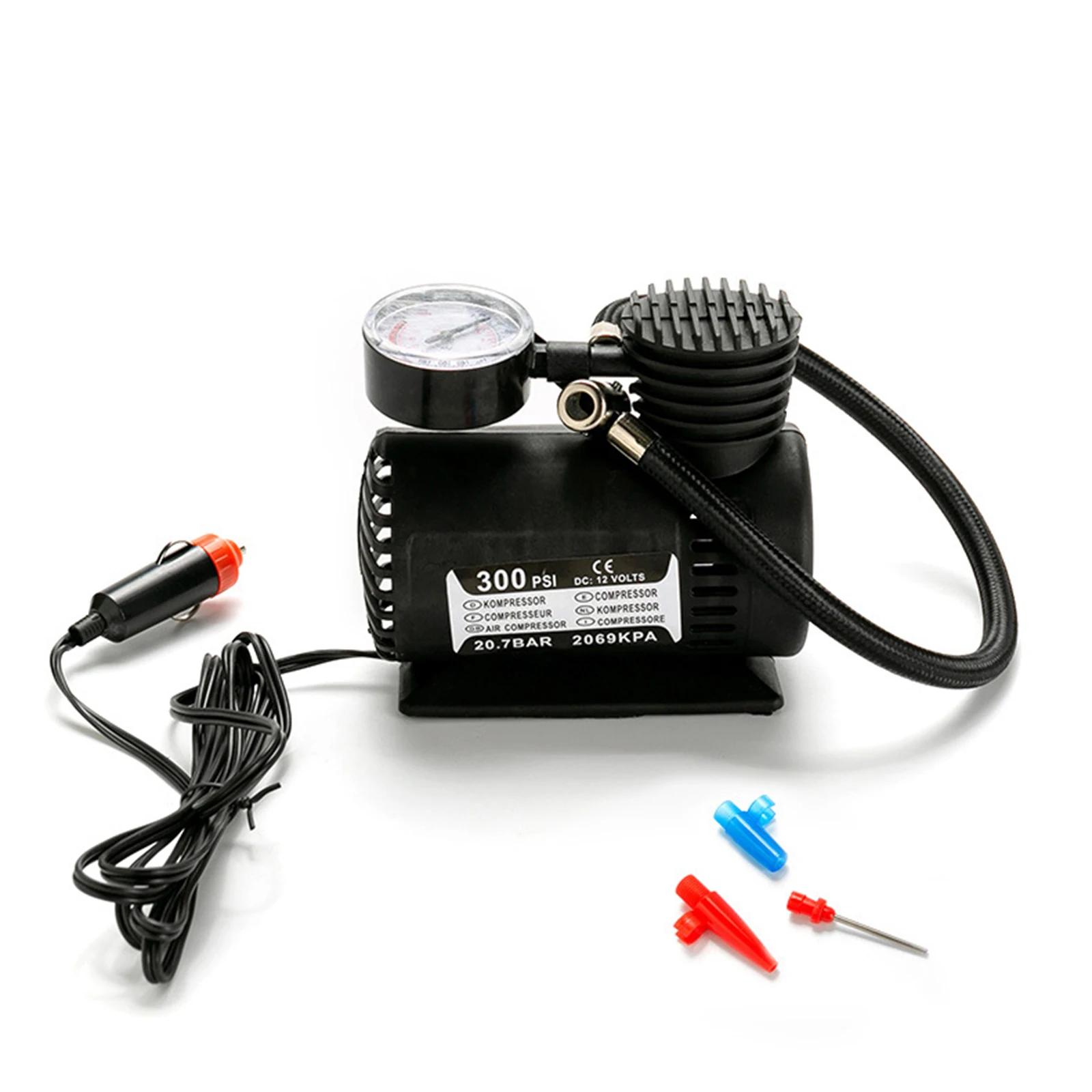 300PSI 12V 12-15A воздушный компрессор Давление датчик Авто электрический насос для шин