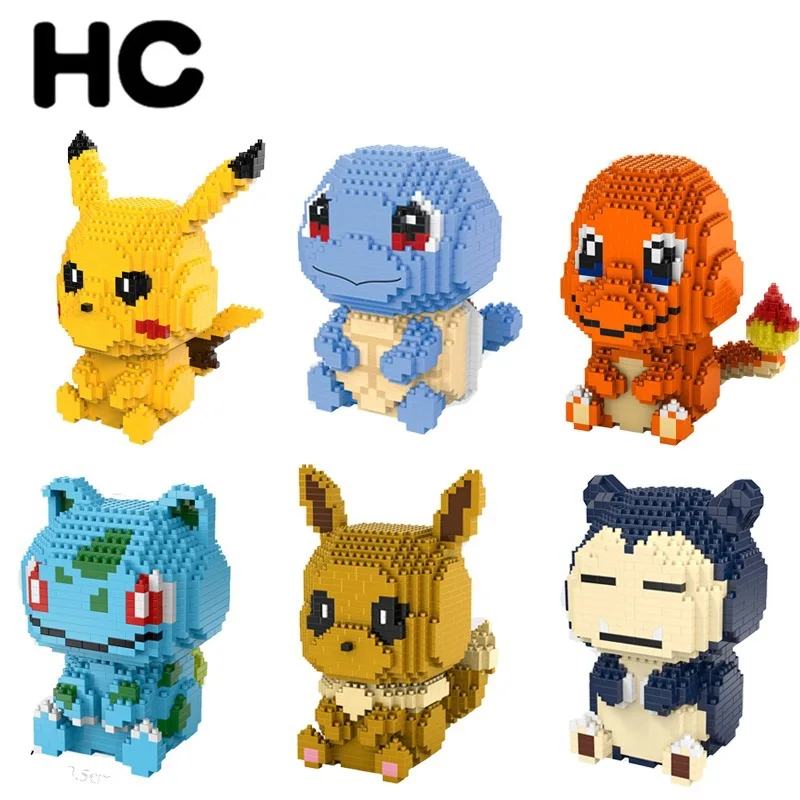 DIY мини-конструктор Покемон, игрушки, кирпичи, Пикачу, Charizard, аниме, алмазная кукла, карманный монстр, детские подарки, игрушка