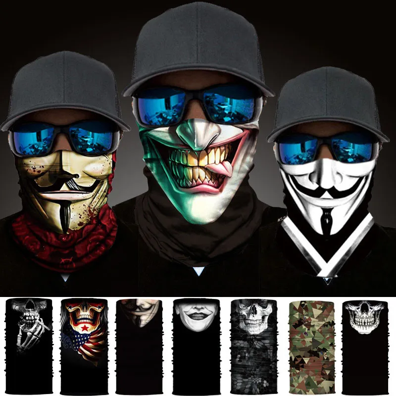 

Gaiter Skull Hiking Neck Bandanas Mask Sport Venom Neck Cycling The Windproof Scarf Magic Bike Fishing Seamless Ski 3D Headwear