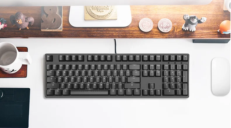 IKBC F108 F87 TKL механическая клавиатура без ключа синий светодиод cherry mx Переключатель коричневый синий белый led подсветка игровая клавиатура