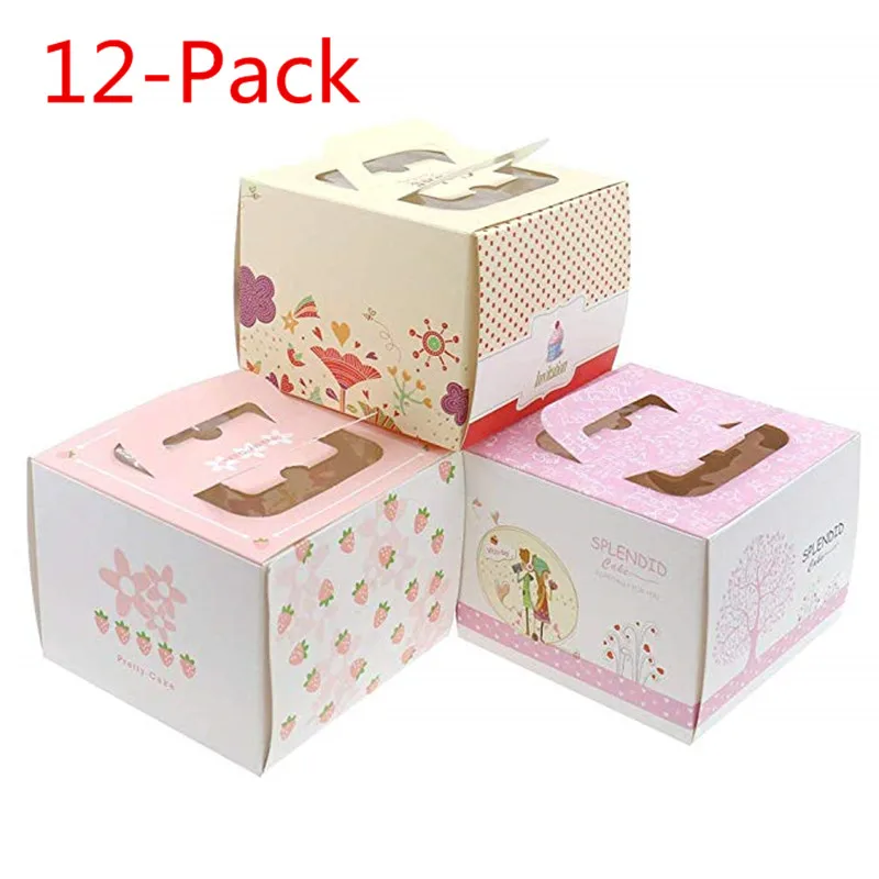 12-пачки торт Коробки 5 дюймов кухонный нож для выпечки посылка портативный