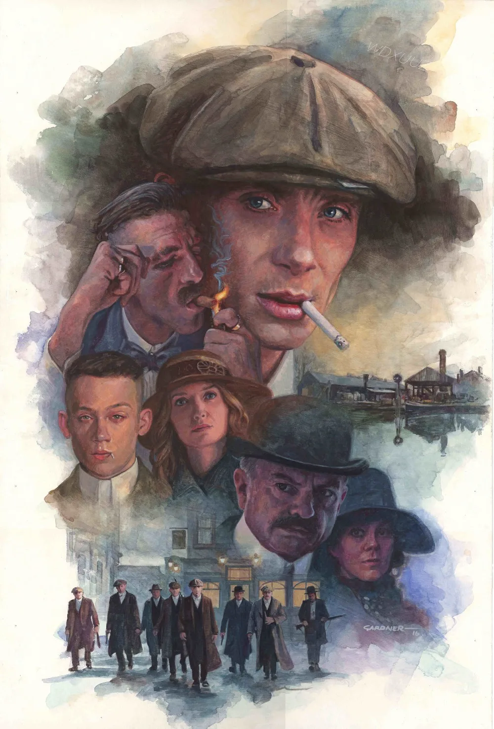 Популярный британский Бандитский Гангстер сериал Peaky Blinders семейная декоративная живопись постер настенное искусство без рамки o872