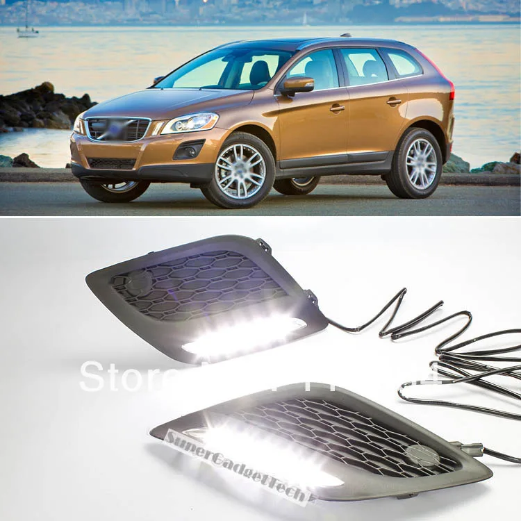 Дневные ходовые огни с черной крышкой 1 комплект белые светодиодный дневные для