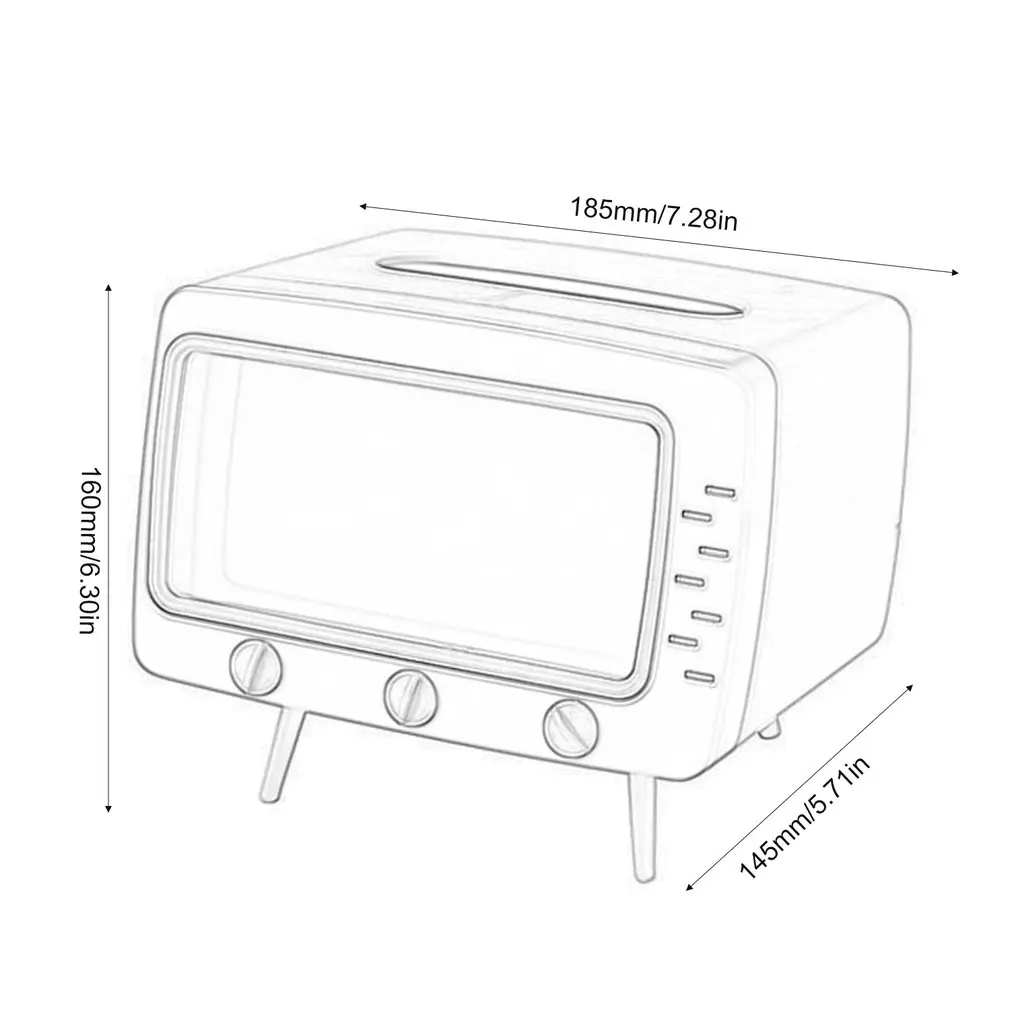 

2 In 1 Tissue Case With Phone Holder Stand Multifunctional Retro Home Guest Dining Room Paper Towel Storage Case