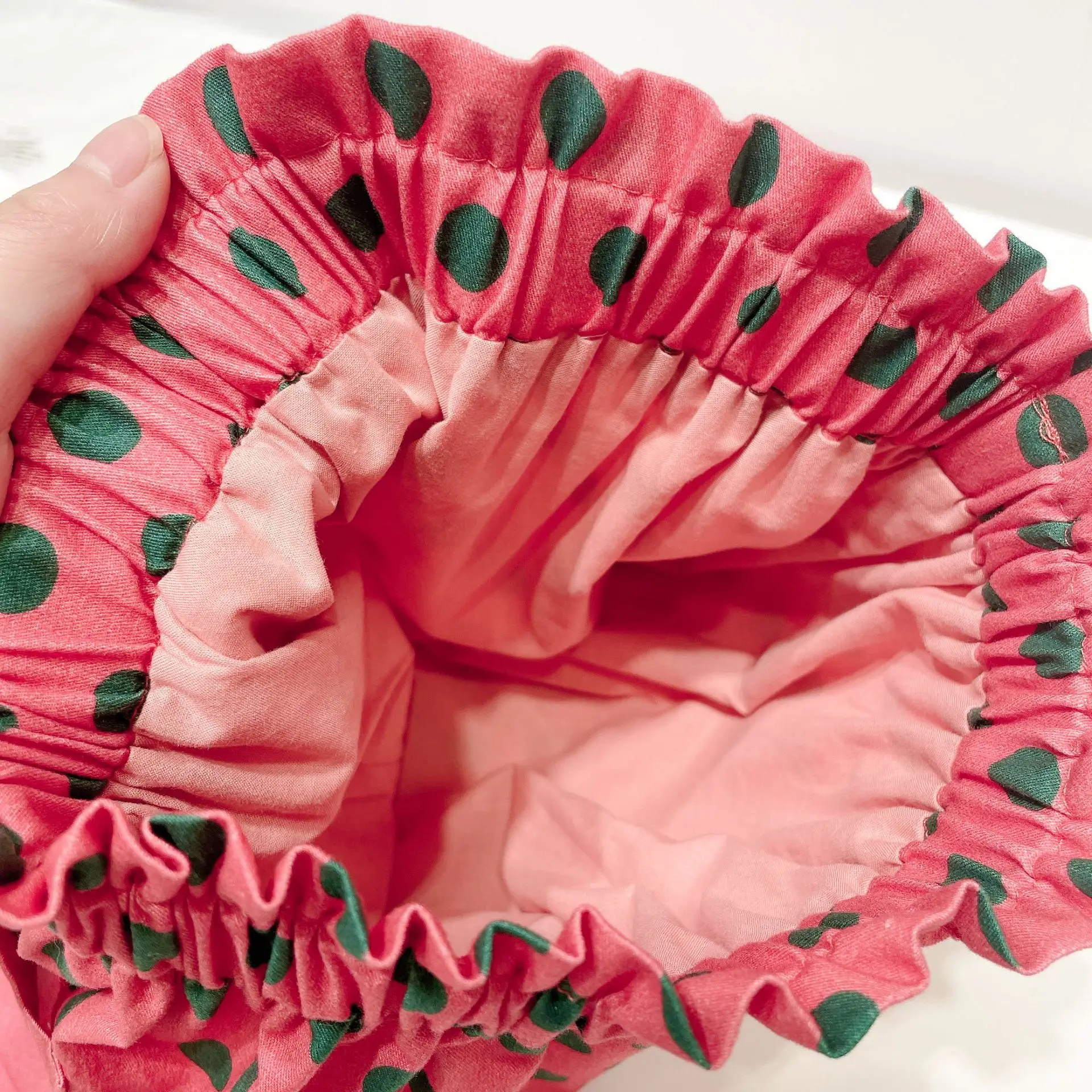 

2021 Girls Skirt green dot pattern all over pink colour sweet girls skirts size 100-160