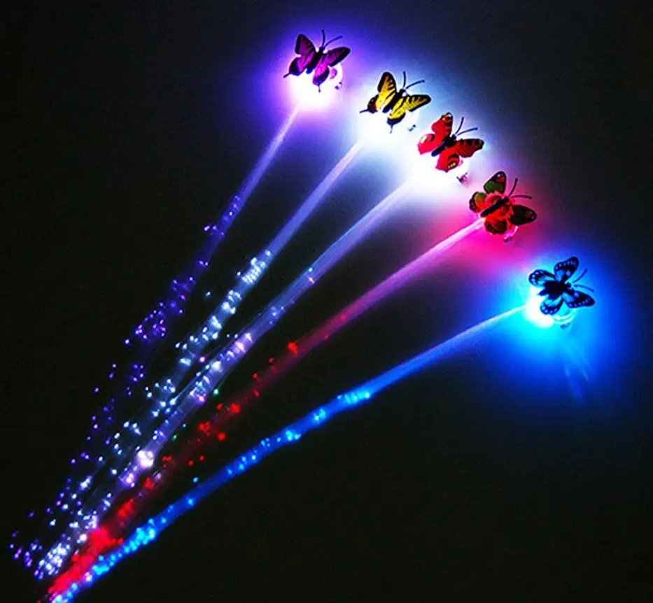 NEW 5 pc LED flashing for hair braid glowing Fluorescent Hairpin ornament girls toys New Year's | Игрушки и хобби