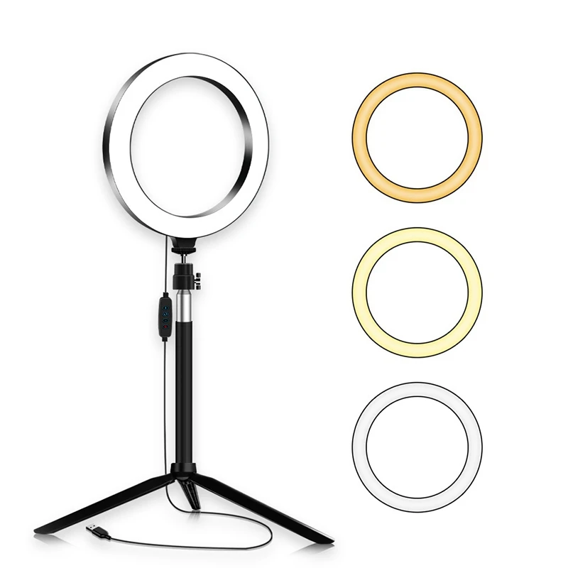 

Led Ring Light Net Celebrity Live Broadcast Bracket Portable And Lightweight Live Beauty Selfie 20Cm Ring Fill Light
