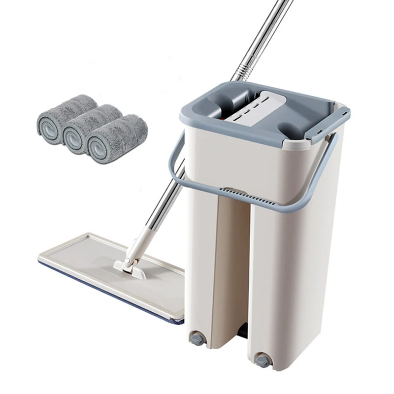 

Швабра для пола с ведром, швабра из микрофибры 360, гибкая швабра с 3 многоразовыми насадками для мытья пола, для уборки дома и кухни