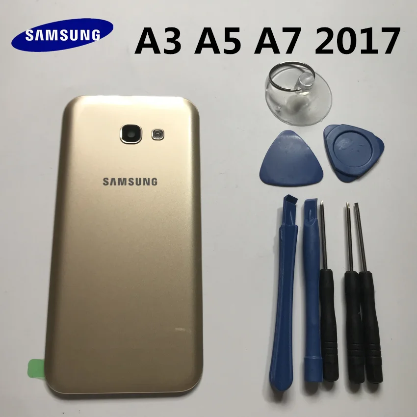 Новая задняя панель для Samsung Galaxy A3 A320 A5 A7 A720 A720F 2017 предварительно клейкие наклейки
