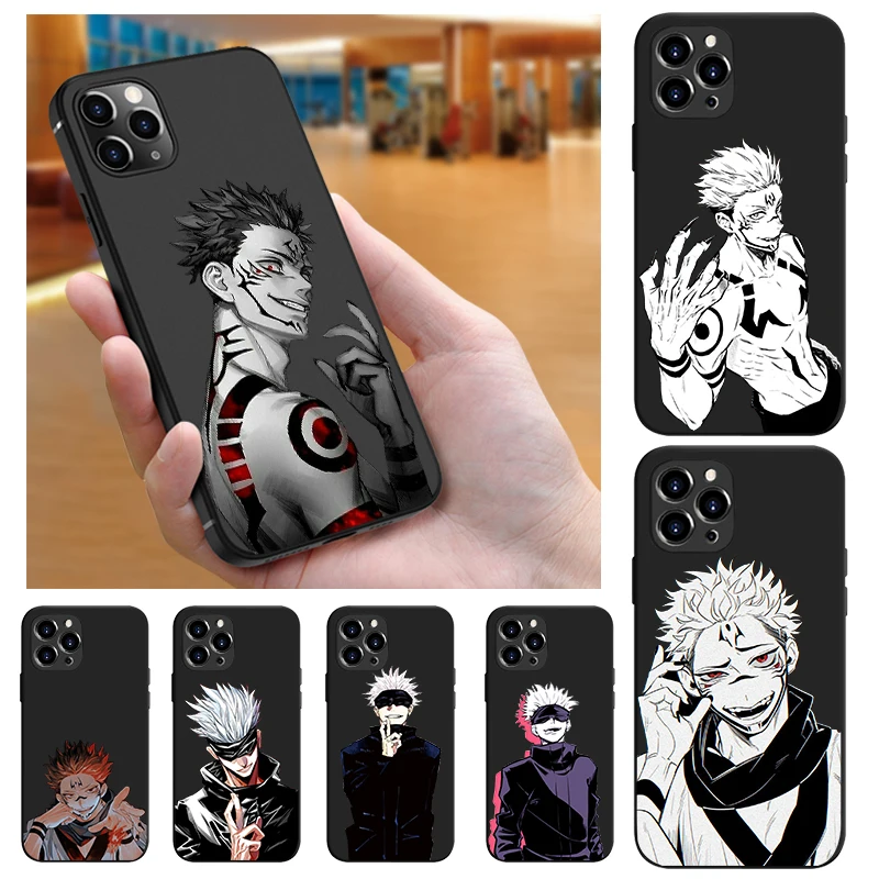 

Hot Serial Anime Jujutsu Kaisen Gojo Satoru Phone Case For Iphone 12 11 13 Pro X Xs Max XR 7 8 Plus 6S SE2 Soft Silicon Cover