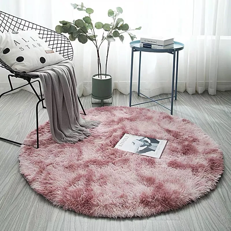 

Round Soild Plush Carpets for Living Room Rug Bedroom Decor Carpet Floor Area Rugs Home Fluffy Thicken Mat Long Soft Velvet Mats