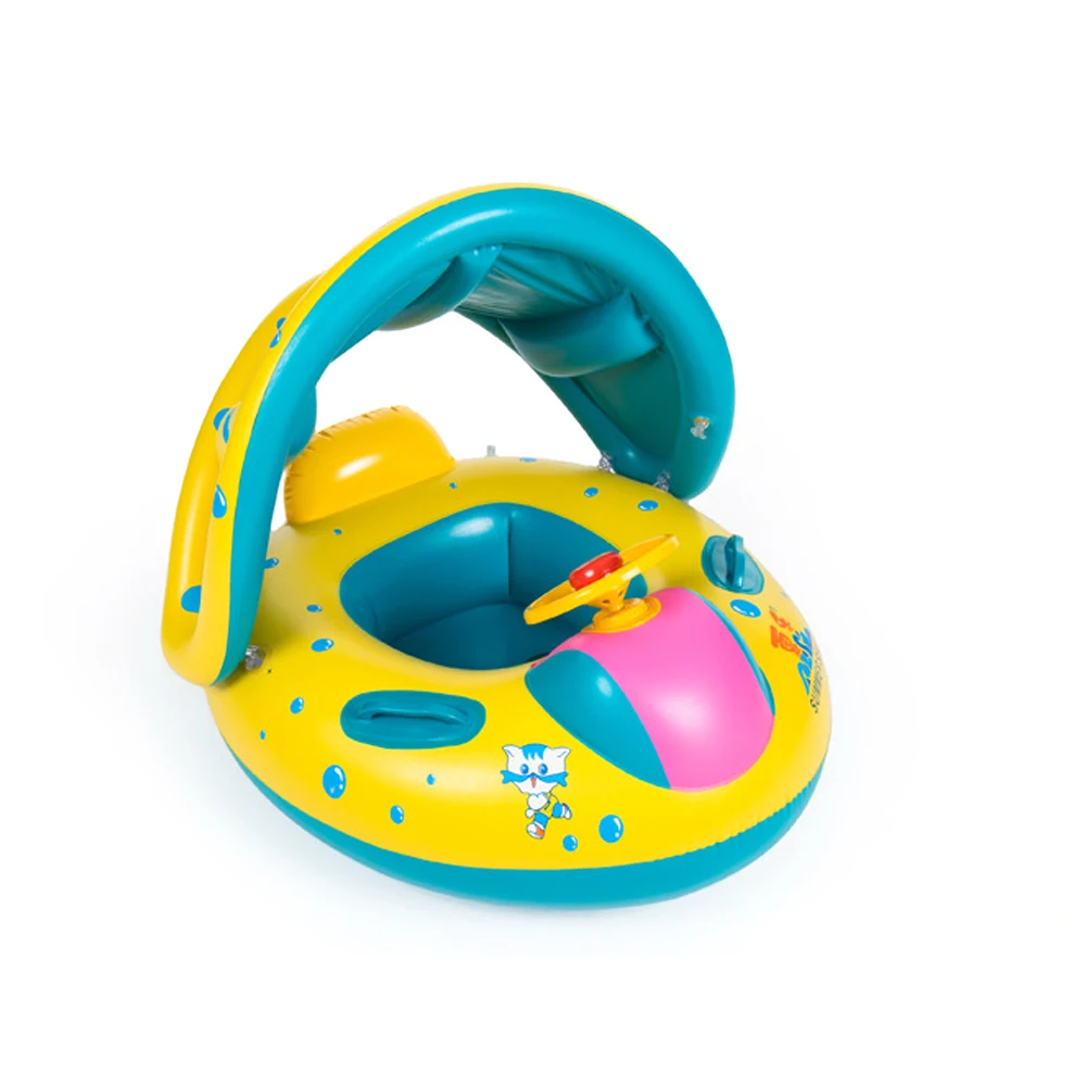 

Portable Inflatable Circle Baby Float Seat Kids Swimming Circle with Sunshade Seat Pool Accessories Swimming Ring