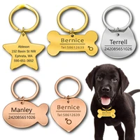 personalized cat dog pet id tag keychain engraved pet id name for cat puppy dog collar tag pendant keyring bone pet accessories