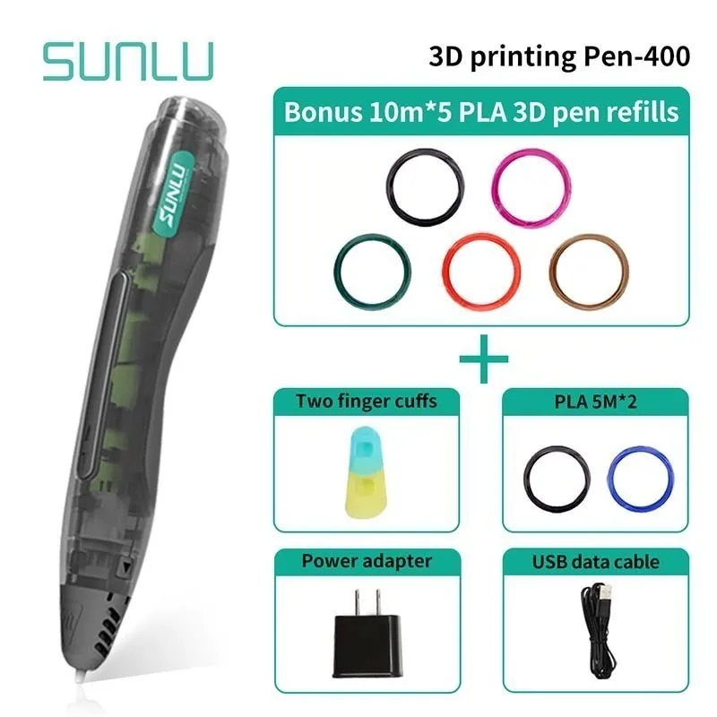 Ручка для 3D печати SL-400 изучения детей умные игрушки ручка с поддержкой 1 75 мм PLA
