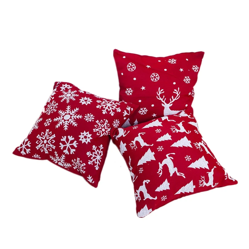 1 комплект 3 шт. чехол для рождественской подушки квадратный в рождественском