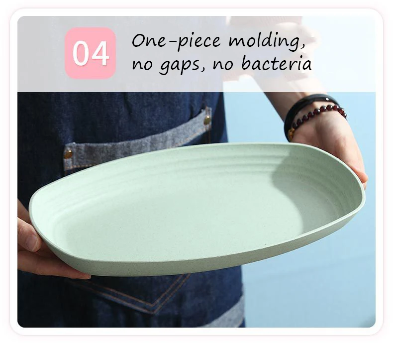 4Pcs/set 12inch Breakfast Plate Dish Coffee Tea Tray Irregular Fruit Bread Food Dessert Dinner Plate Tableware Set