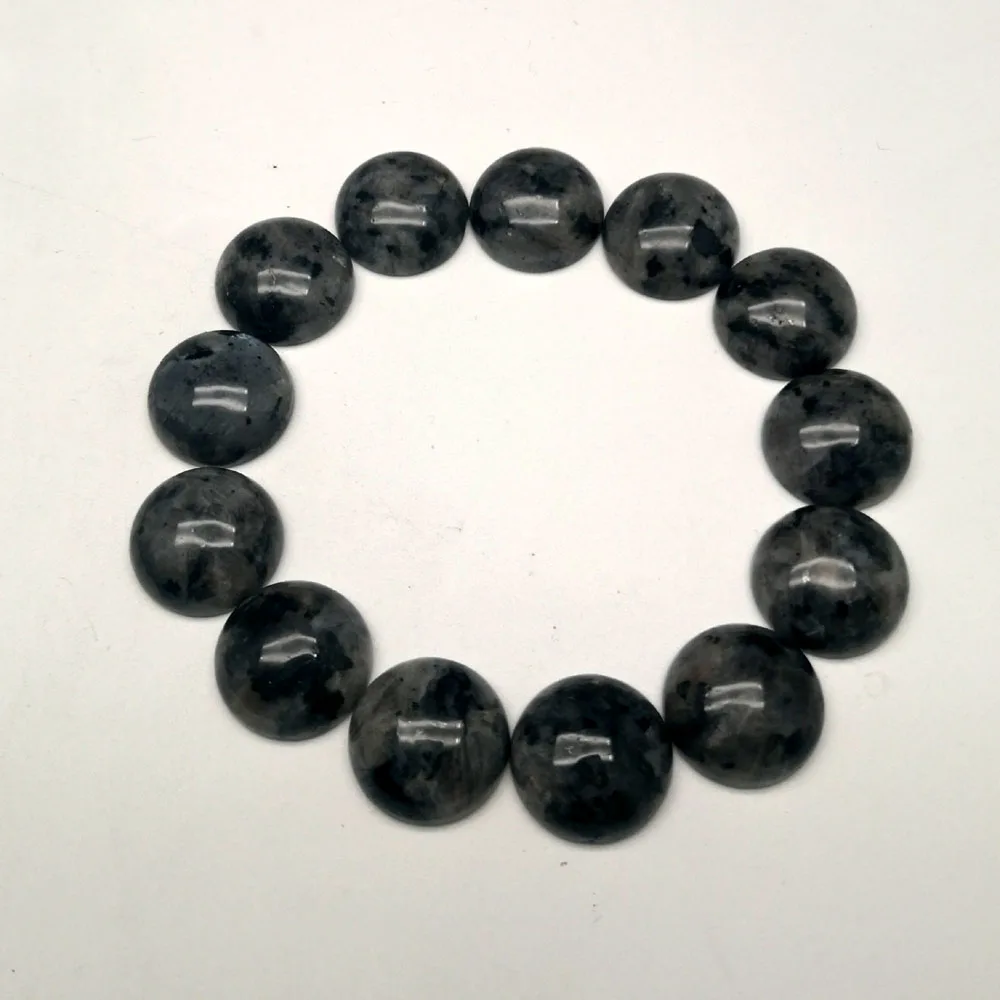 Модные круглые кабошоновые бусины 24 шт./лот из натурального камня с мерцающим