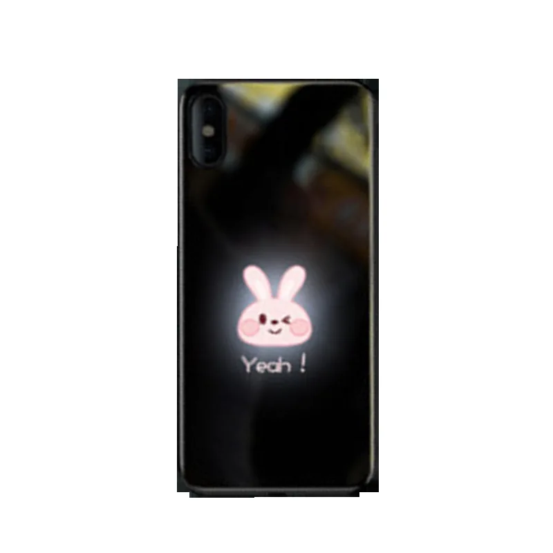 

SLILE Case For IPhone 6 6s 7 8 Plus X XR XS Max 11 Pro Max Bunny TPU Protective Cover Call Control Flash Lighting