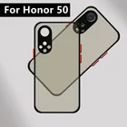 Чехол для Huawei Honor 50, чехол для Honor 50, чехол, бампер для телефона, Противоударная задняя броня, прозрачный матовый чехол для Honor 50, чехол