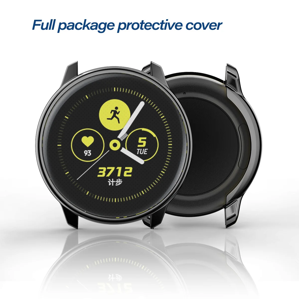 Watch case for Samsung galaxy watch active 1 cover silicone Screen Protection Case Full coverage Smart Watch Bumper Accessories