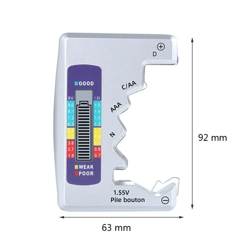 

Voltage Measurer Battery Tester Universal Digital LCD Detector Testing For Battery Cell Tools Checker Button Capacity